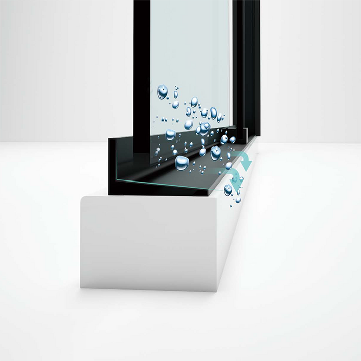 Rolling Door & Return Square Shower screen with 10mm Glass  - 900x900x2100mm - Fantaci interiors 