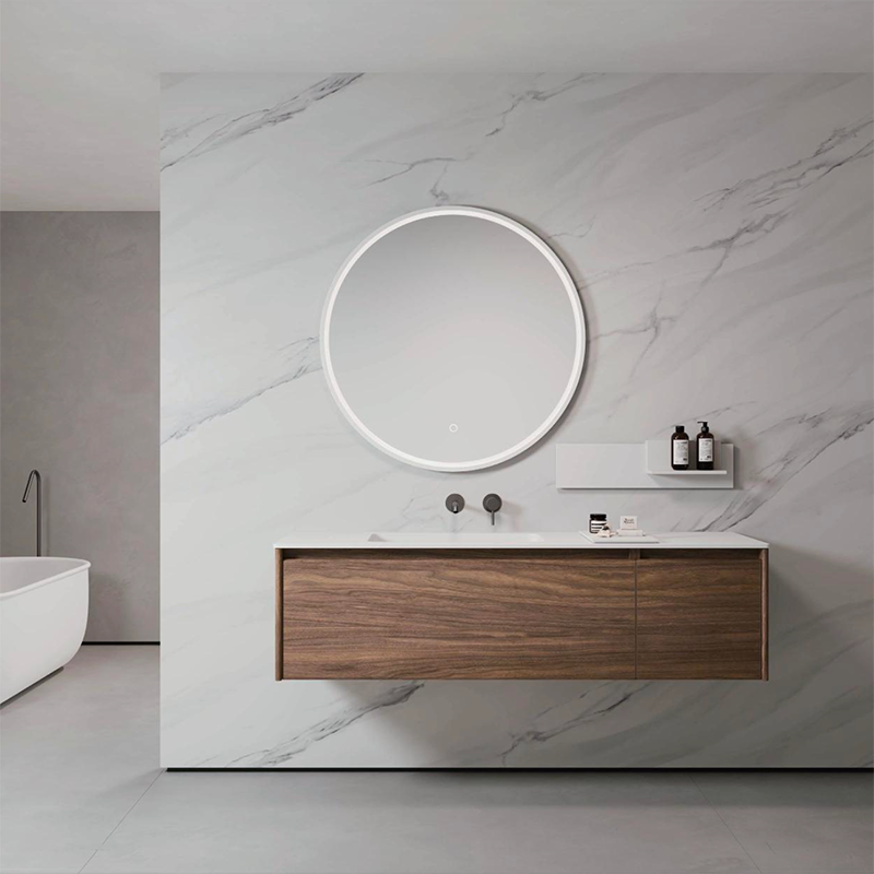 LED Round Mirror with Anti-Explosion Film, Touch Screen Switch, and Defogger 800mm - Fantaci interiors 