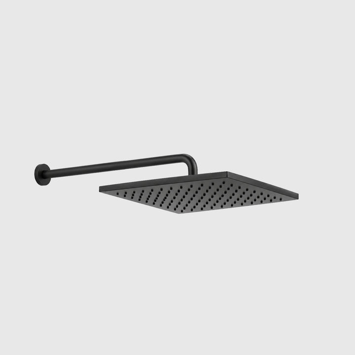 Square Rain Shower Set – Matte Black