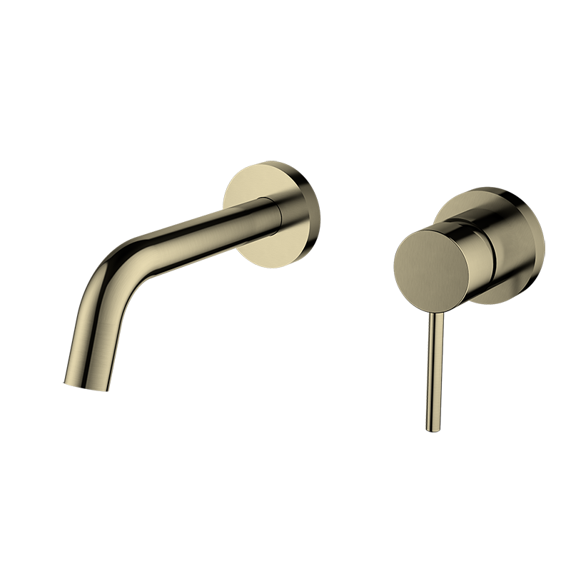 Wall-Mounted Basin Mixer Tap - Zr Brushed Gold - Fantaci interiors 