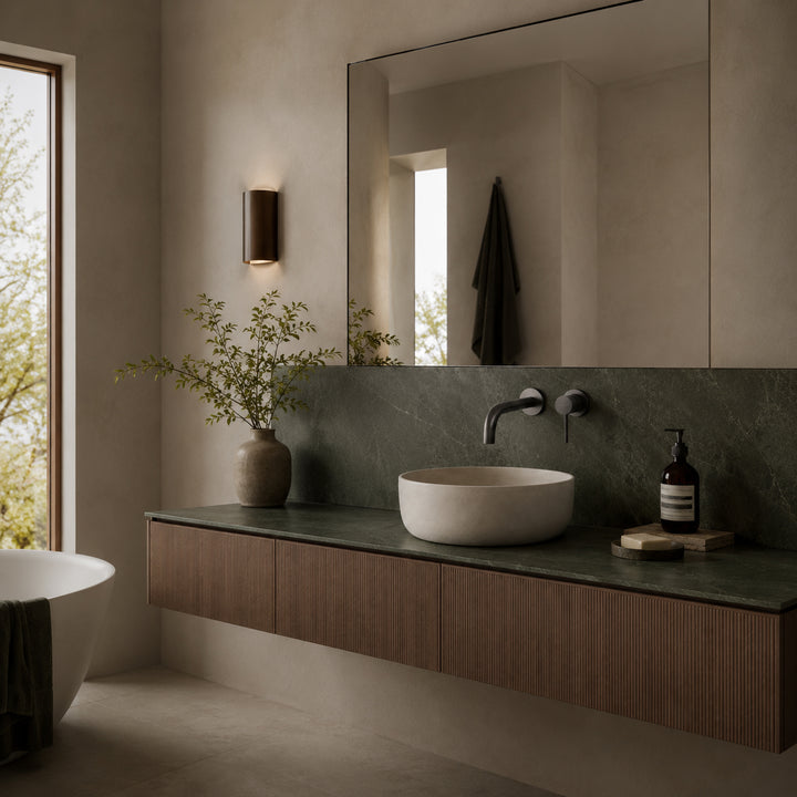 Wall-Mounted Basin Mixer Tap Brushed Gun Metal