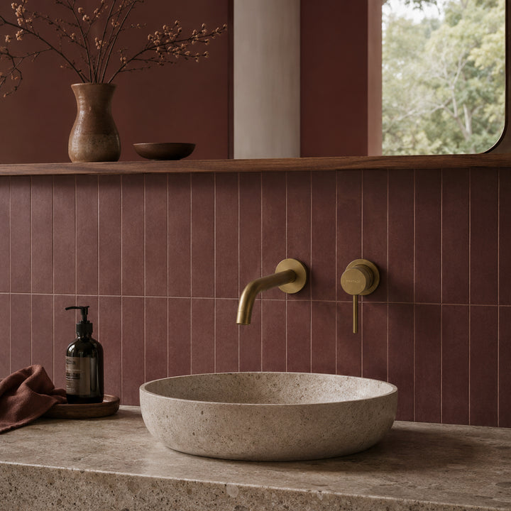 Wall-Mounted Basin Mixer Tap - Antique Brass