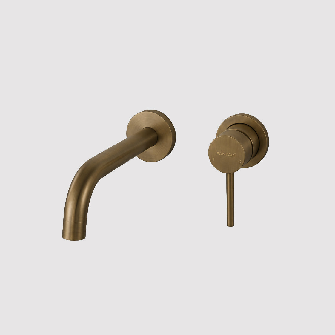 Wall-Mounted Basin Mixer Tap - Antique Brass