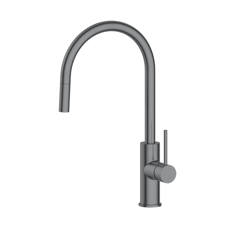 Pull-Out Kitchen Mixer Tap - Gun Metal Brushed - Fantaci interiors 