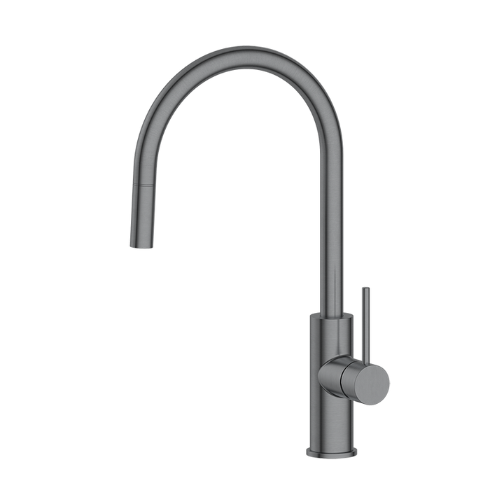 Pull-Out Kitchen Mixer Tap - Gun Metal Brushed - Fantaci interiors 