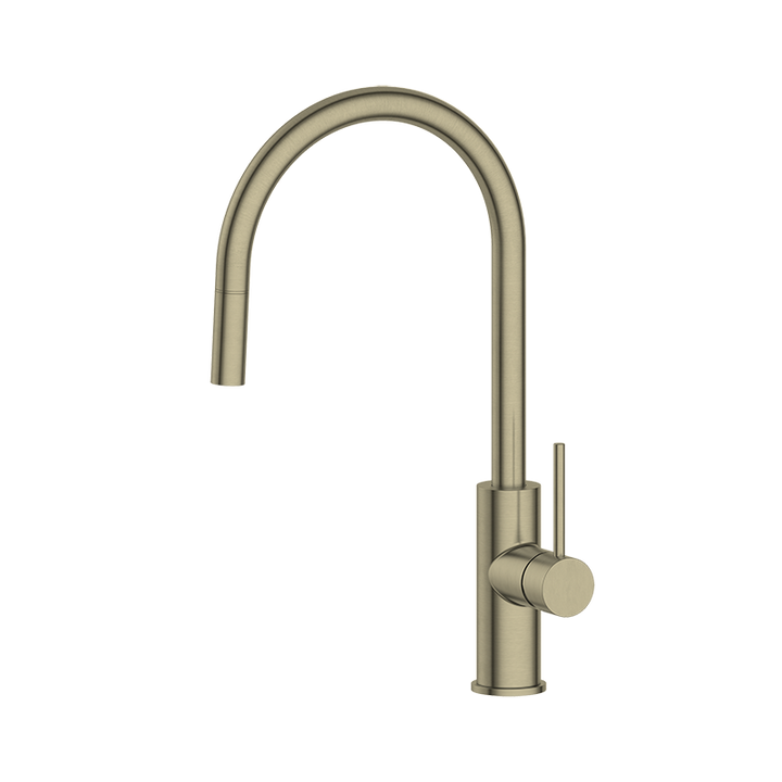 Pull-Out Kitchen Mixer Tap - Brushed Gold - Fantaci interiors 