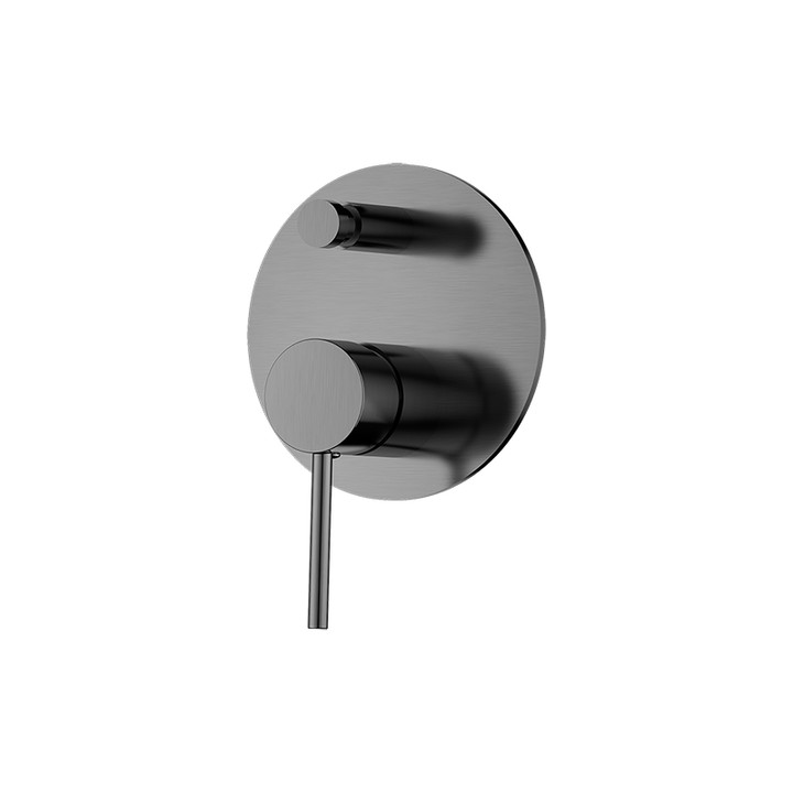Minimalist Concealed Shower Suite in Gun Metal