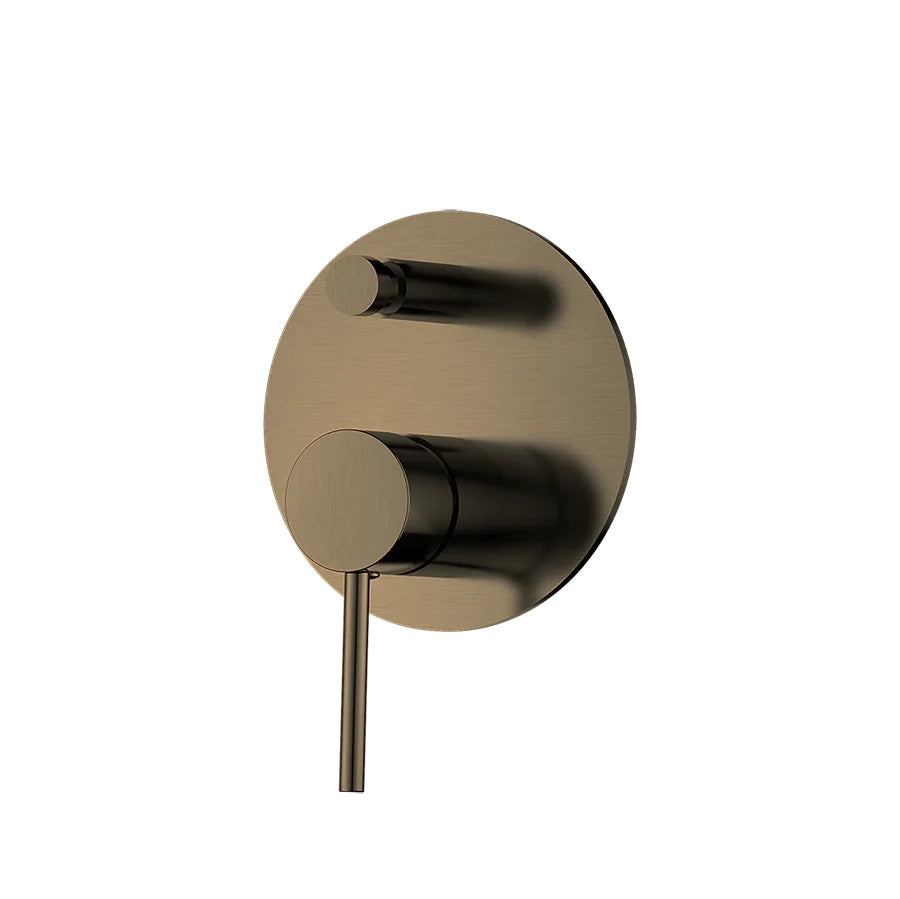 Premium Concealed Shower System in Antique Brass