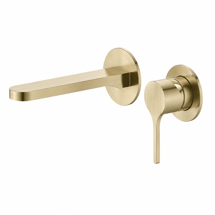 Wall Basin Mixer Tap - Zr Brushed Gold