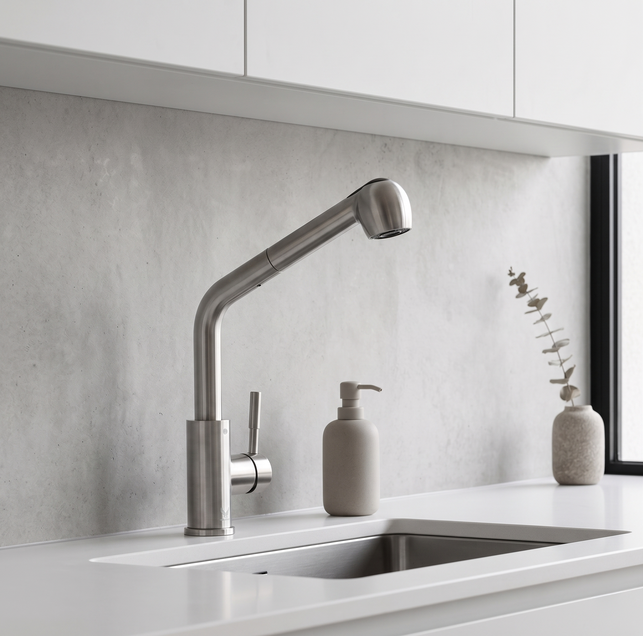Watermark classic Stainless steel single handle pull out kitchen spray faucet mixer tap