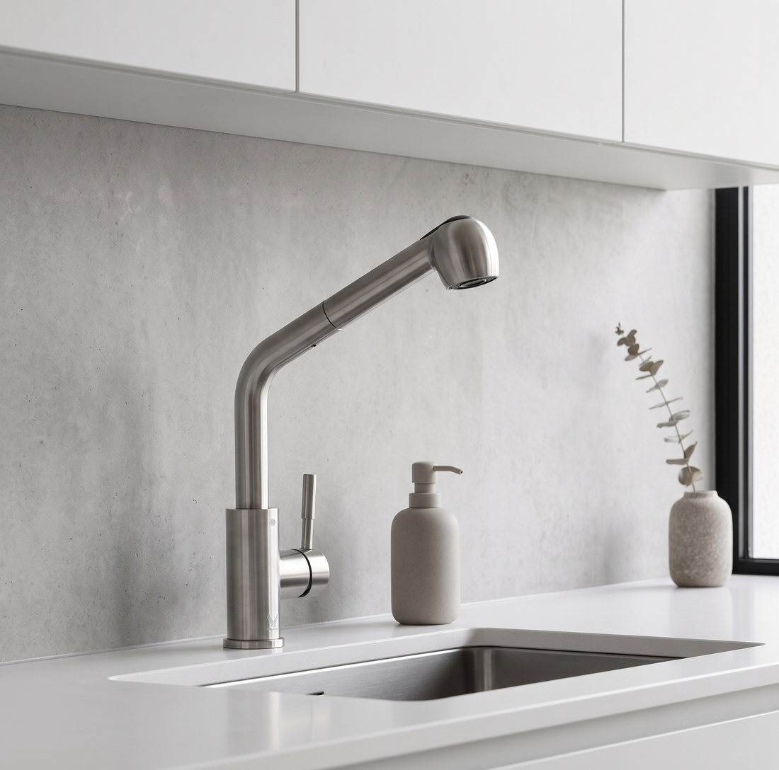 Watermark classic Stainless steel single handle pull out kitchen spray faucet mixer tap