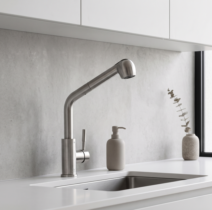 Watermark classic Stainless steel single handle pull out kitchen spray faucet mixer tap