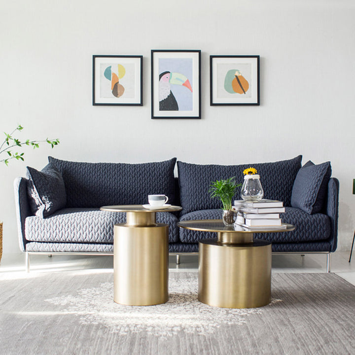 Wheat 3 Seater Sofa – Navy