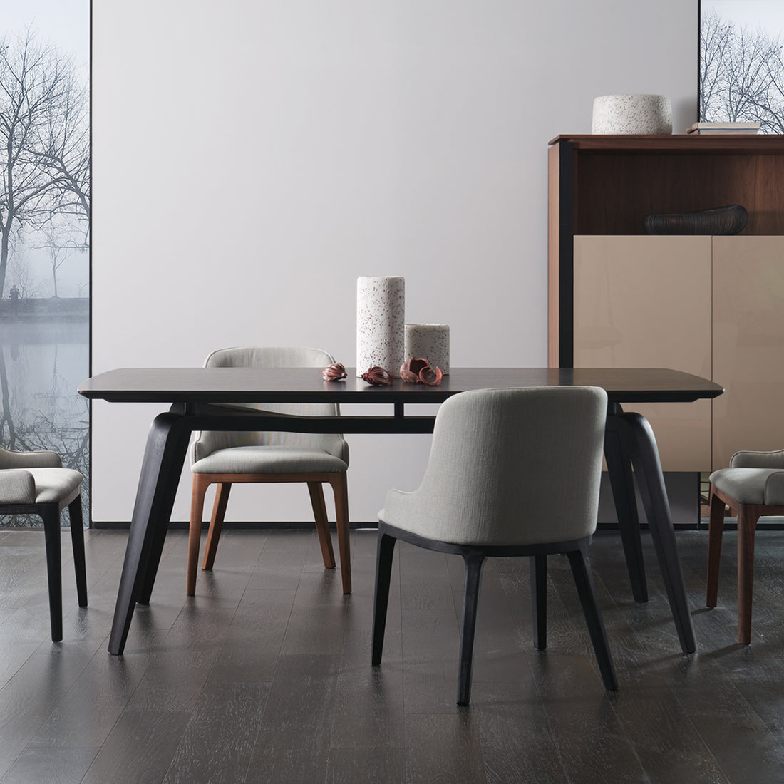Yamba Dining Table – Black Oak