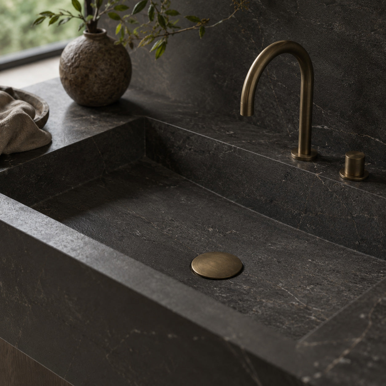 Pop-Up Bath Waste - Antique Brass