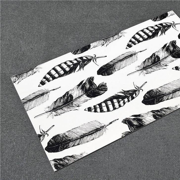 Black And White Feather matt 800x1400x6mm - Fantaci | Porcelain Tiles & slabs Melbourne 