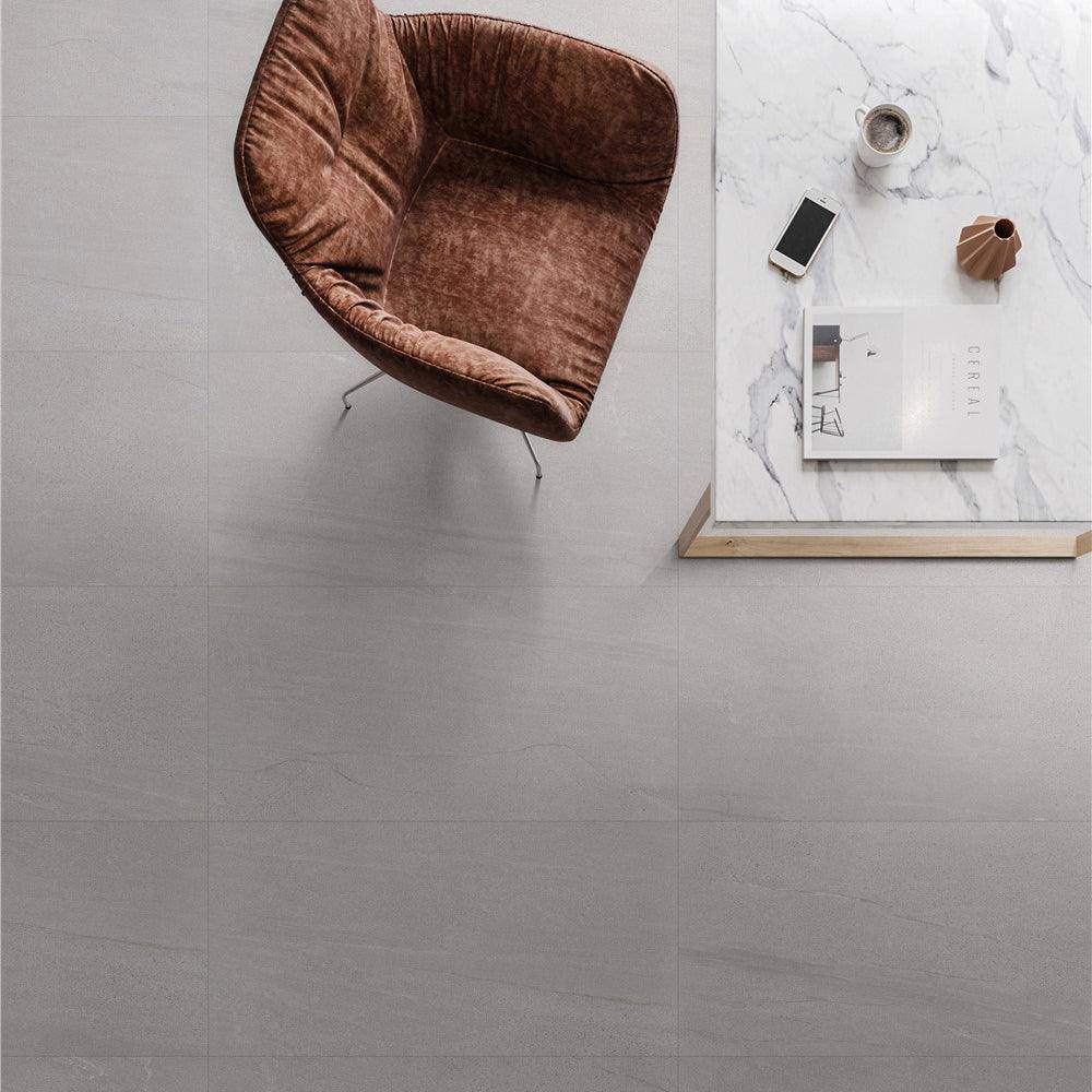 Burlington Light Gray Granular 600x1200x6mm - Fantaci | Porcelain Tiles & slabs Melbourne 