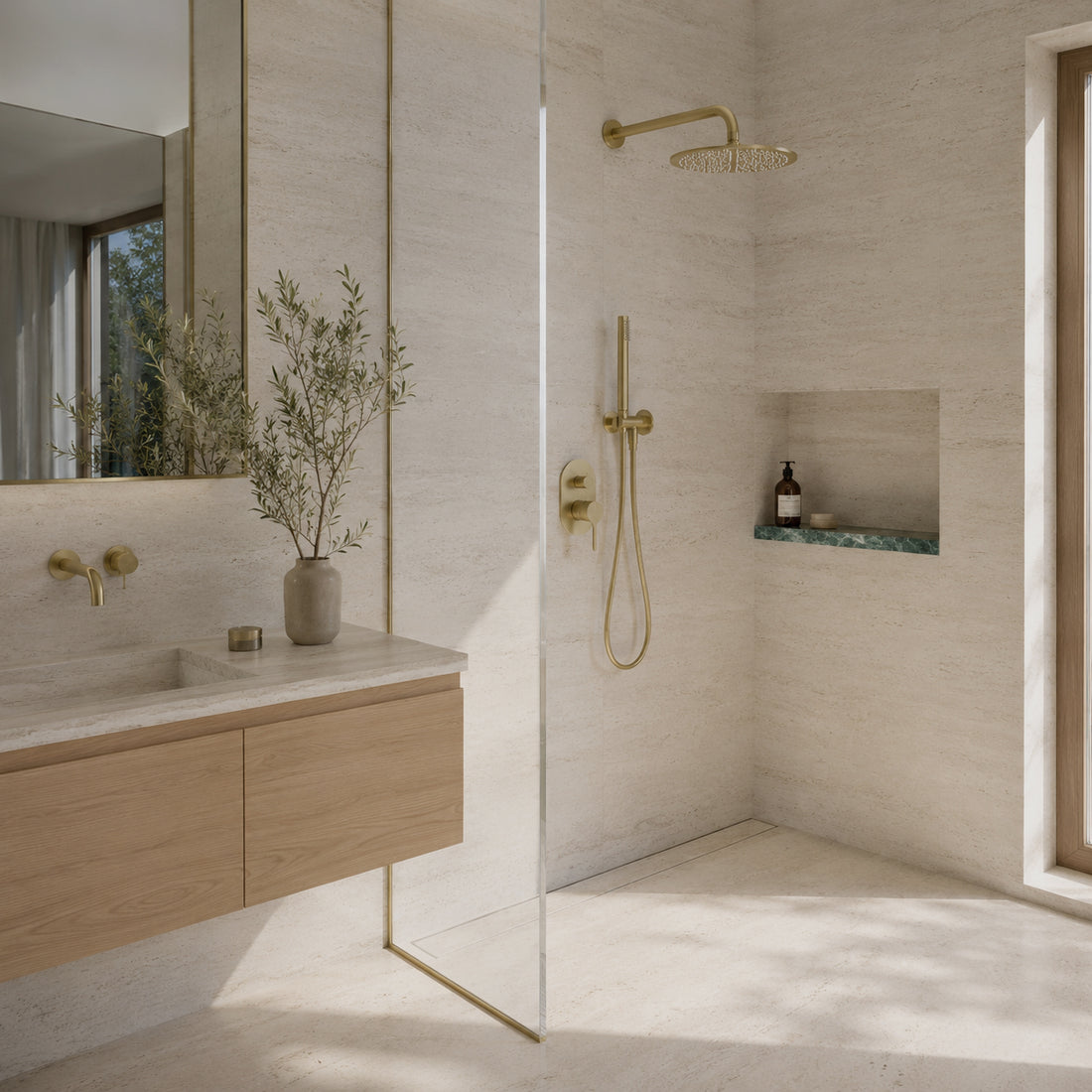 Shower Mixer with Diverter - Zr Brushed Gold