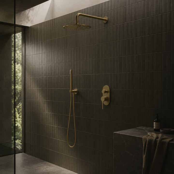 Shower Mixer with Diverter - Zr Brushed Gold