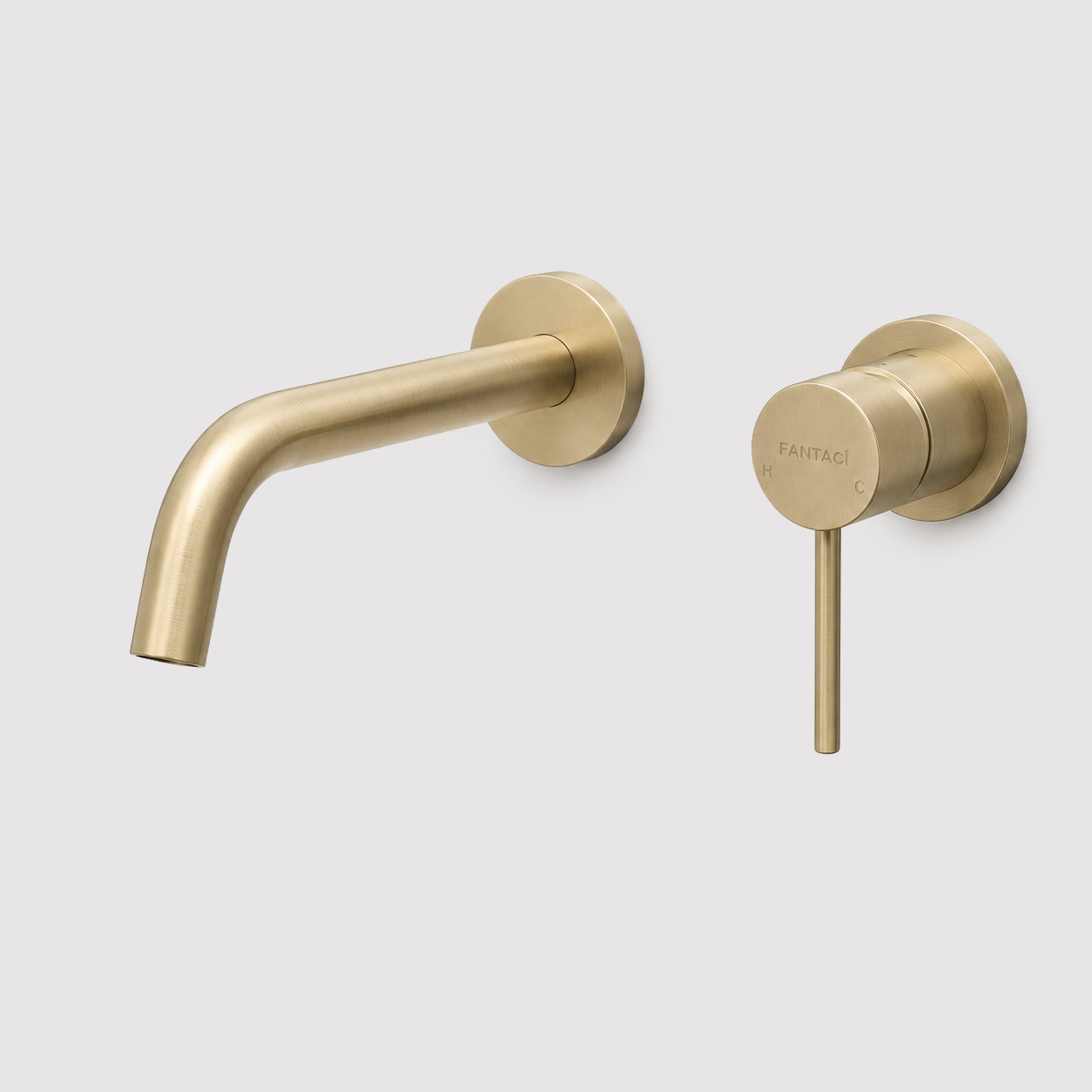 Wall-Mounted Basin Mixer Tap - Zr Brushed Gold