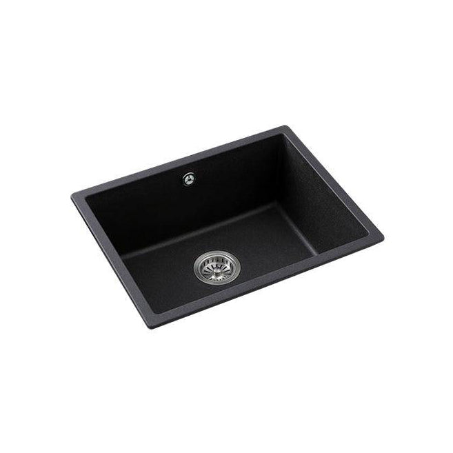 AIFI Granite Stone Kitchen Sink Single Bowl Metallic Black - Fantaci interiors 