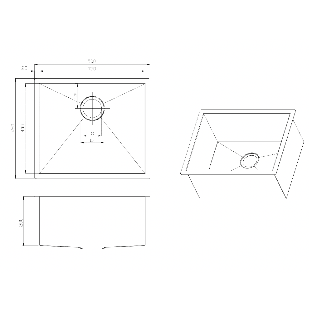 Chrome Kitchen Sink - Single Bowl - Fantaci interiors 