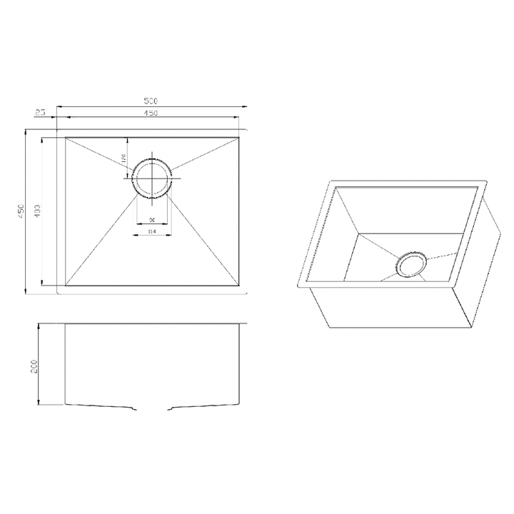 Chrome Kitchen Sink - Single Bowl - Fantaci interiors 