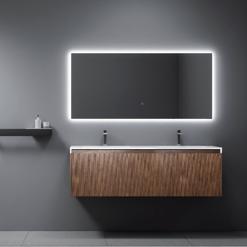 Frameless Rectangular LED Mirror, Screen Touch - Fantaci interiors 