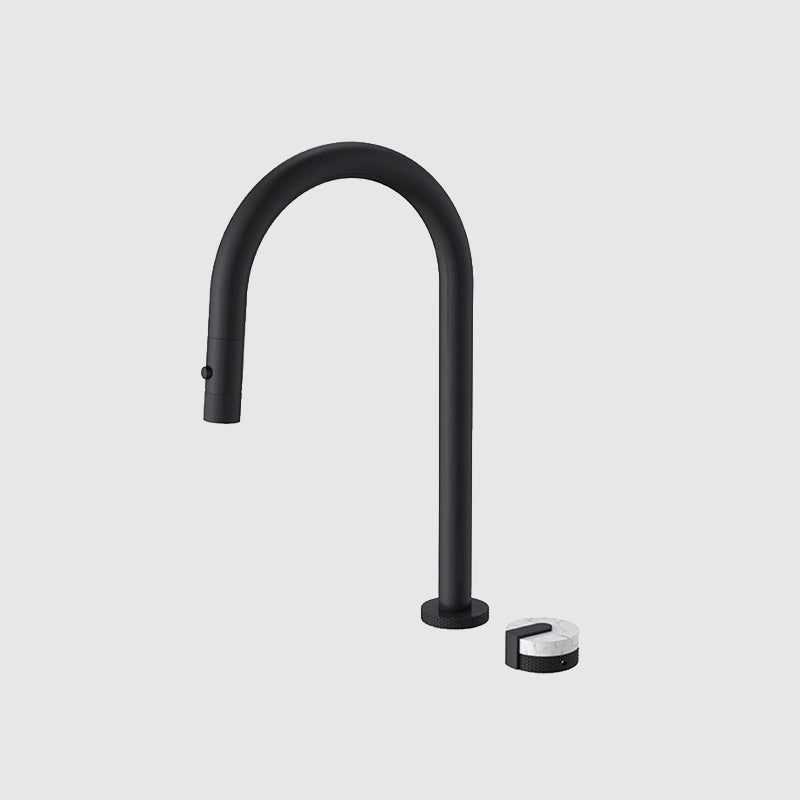 Basin Hob Mixer Set-Matt black