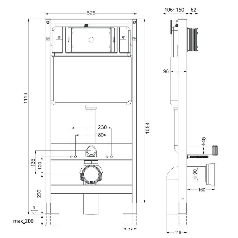 Floor Mounted Toilet Suite with Slim Seat White - Fantaci interiors 