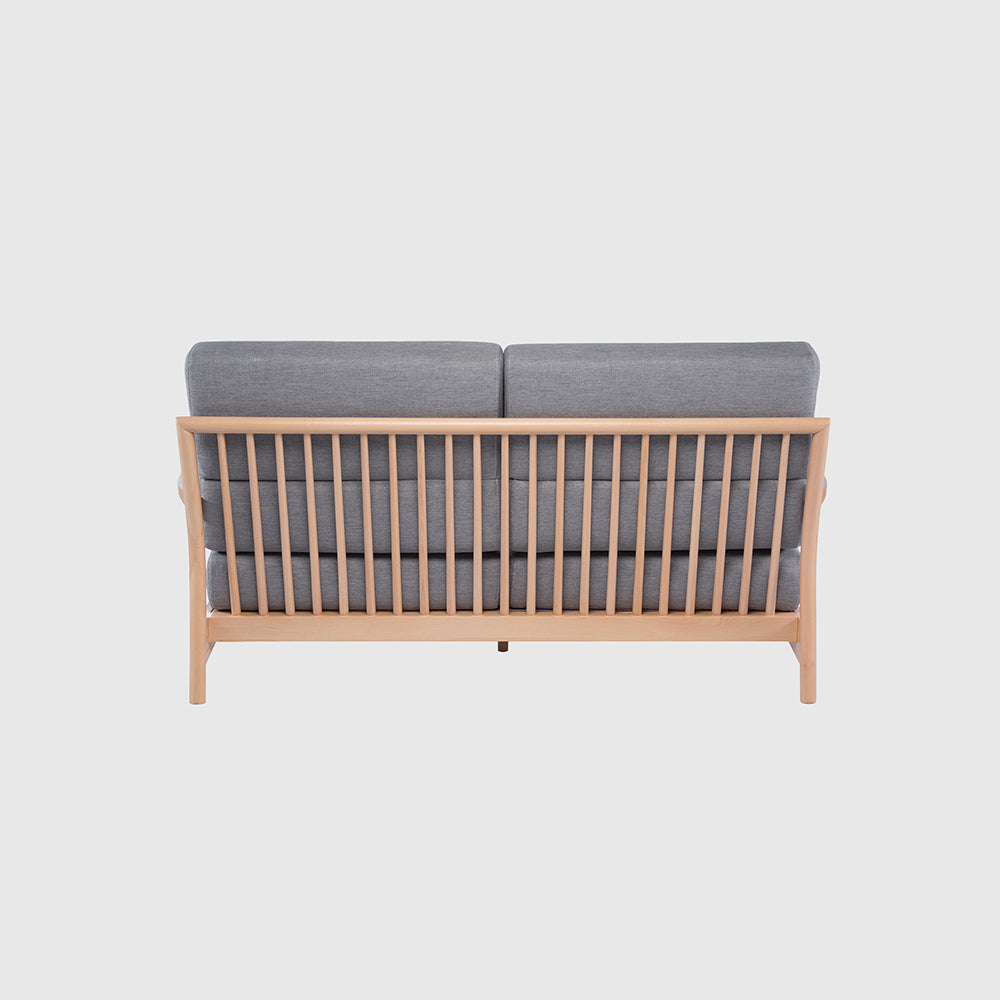 Nara 3 Seater Sofa – Solid Oak & Grey