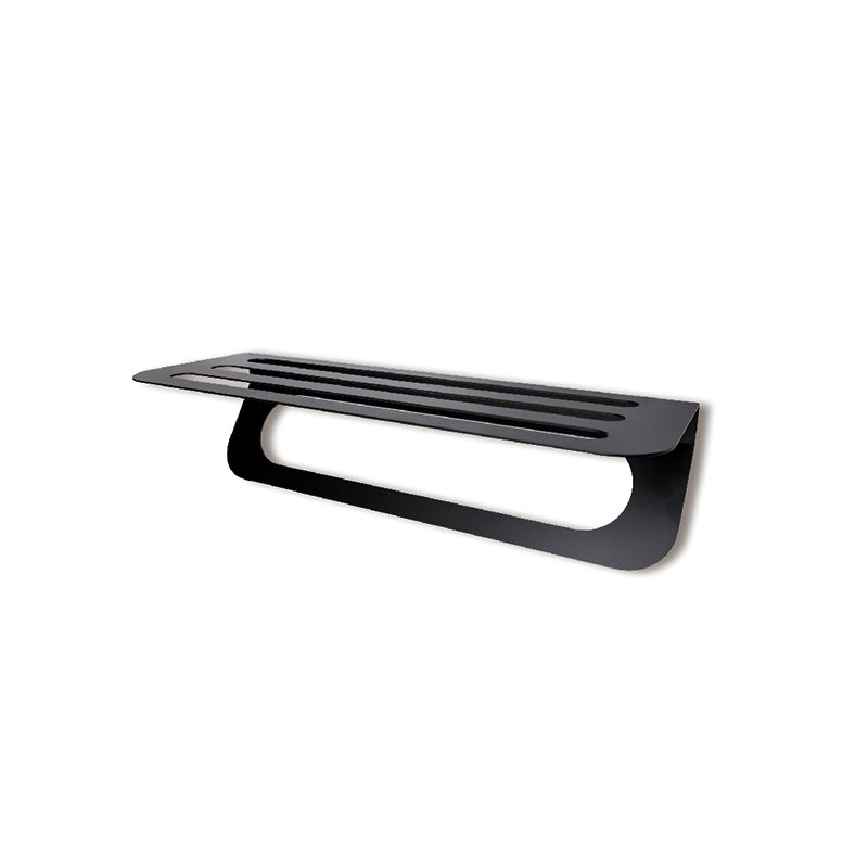 Lars Towel Rack with Shelf - Matte Black - Fantaci interiors 