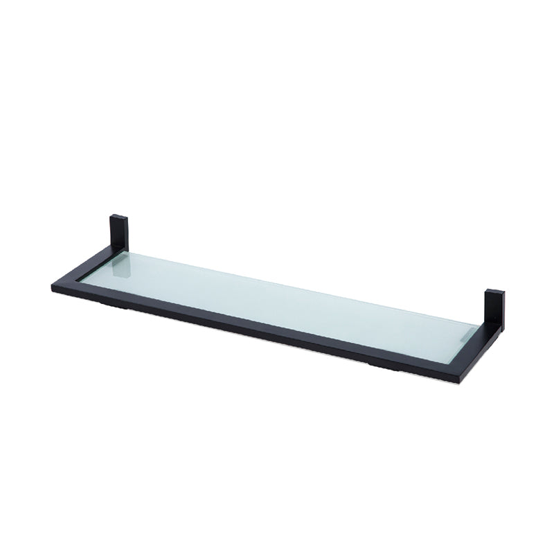 Minimalist Matte Black Glass Shelf - Fantaci interiors 