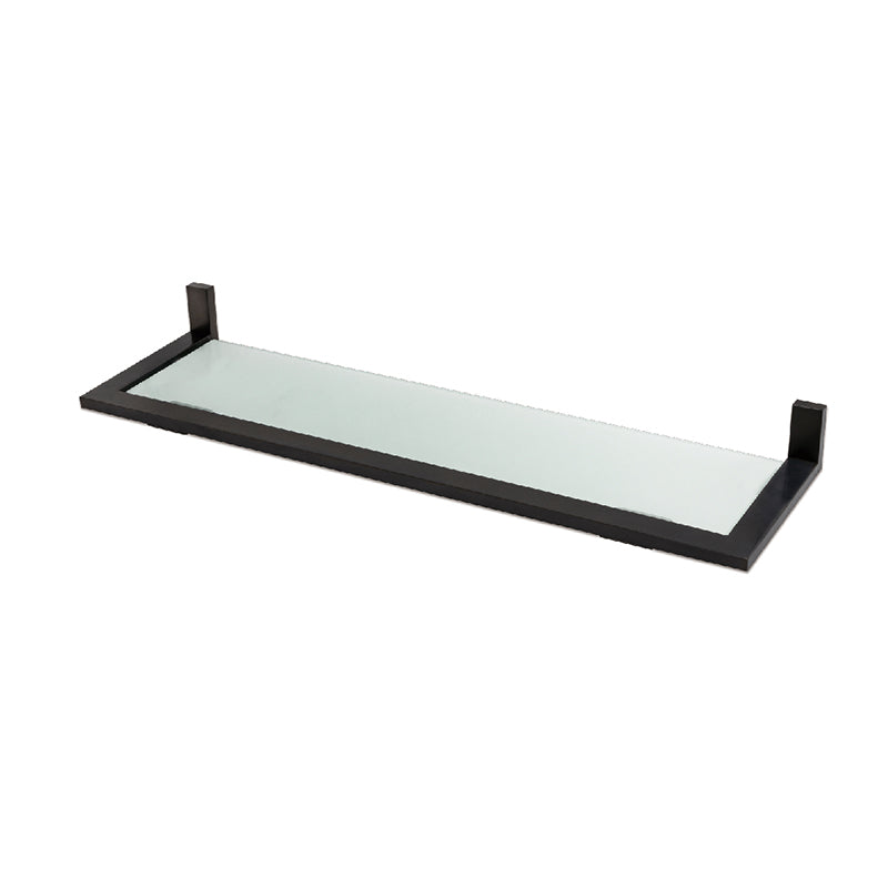 Minimalist Matte Black Glass Shelf - Fantaci interiors 