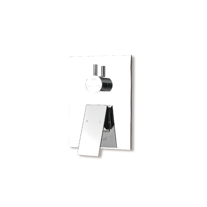 Chrome Bathroom  Overhead Wall Mounted Shower - Fantaci interiors 