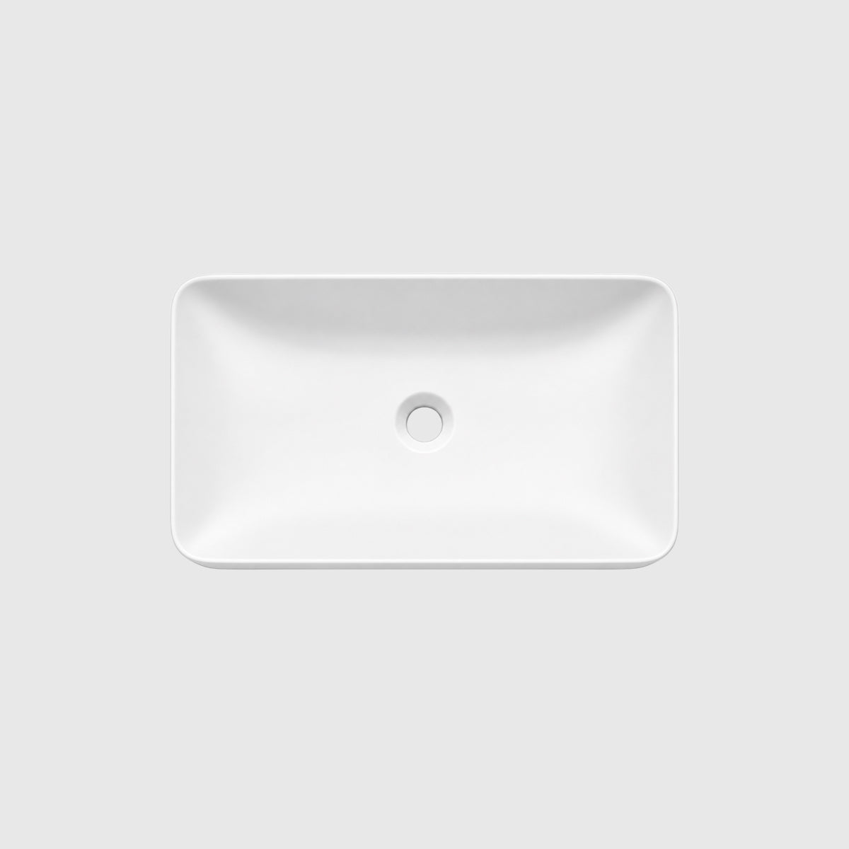 Rectangular Above Counter Basin 600mm  – Matt White