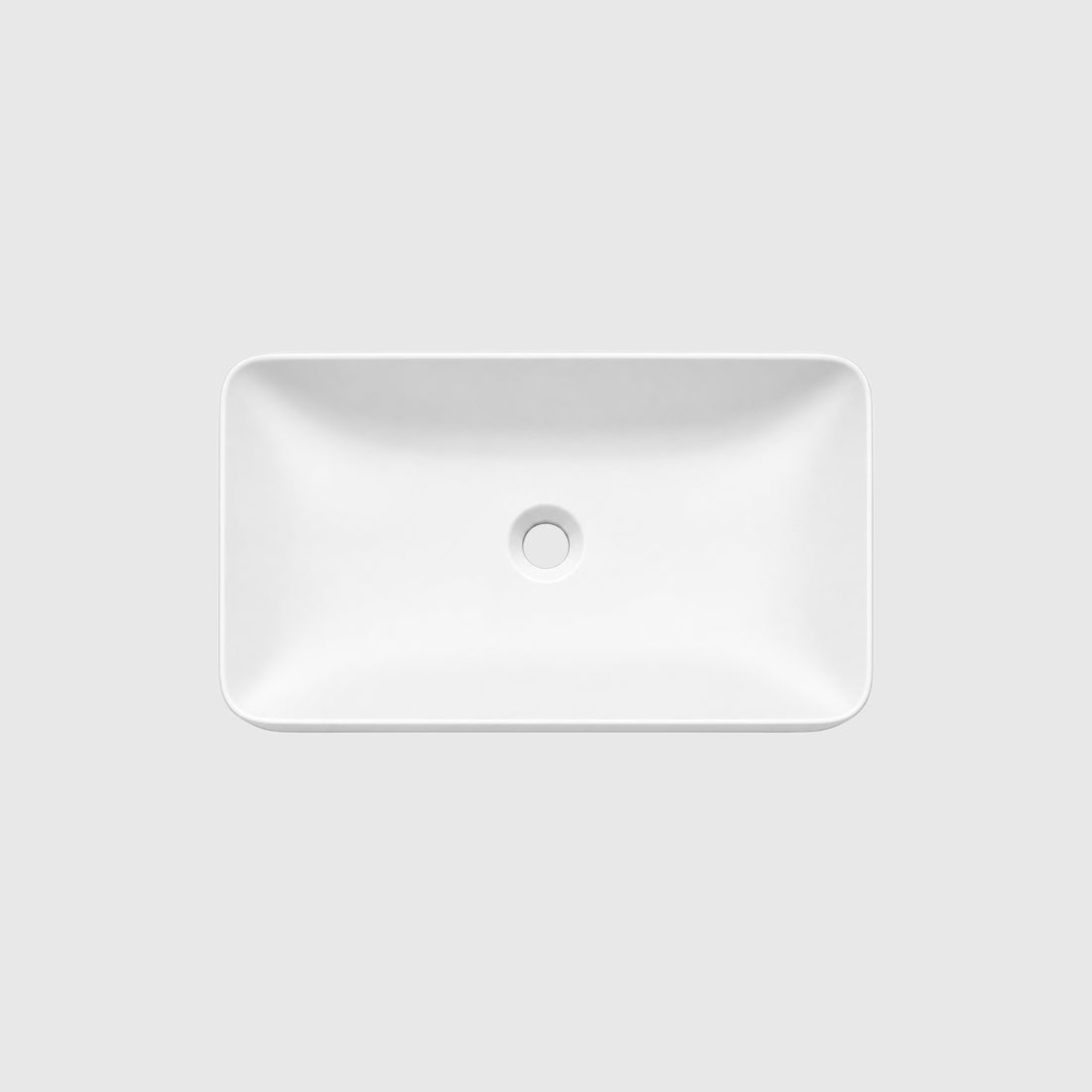 Rectangular Above Counter Basin 600mm  – Matt White