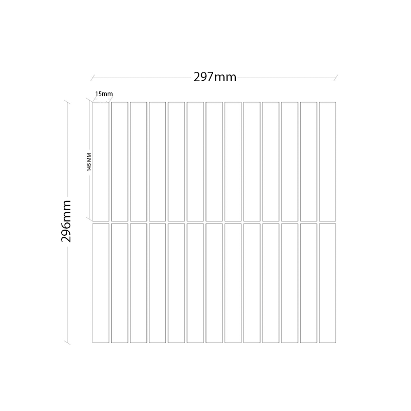 Matt White KitKat Porcelain Mosaic Tile-297mm x 296mm - Fantaci interiors 